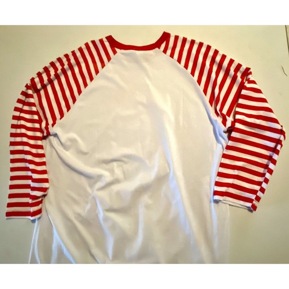 Unisex Santa Sleigh All Day Raglan T XL 22 In Armpit To Armpit Length 34 Inch - Picture 2 of 5